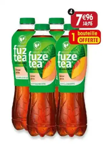 Maximo Lot de 3 bouteilles de Fuzetea thé noir glacé pêche intense offre