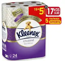 Maximo 19 rouleaux de papier toilette coussiné kleenex offre