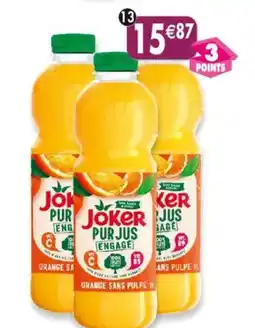 Maximo Lot de 3 bouteilles de joker pur jus d'orange sans pulpe offre