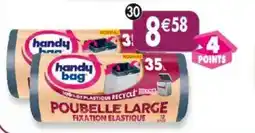 Maximo Lot de 2 x 12 sacs poubelle large 8,58 fixation élastique 35l handy bag offre