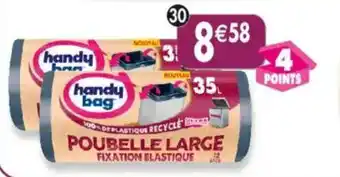 Maximo Lot de 2 x 12 sacs poubelle large 8,58 fixation élastique 35l handy bag offre