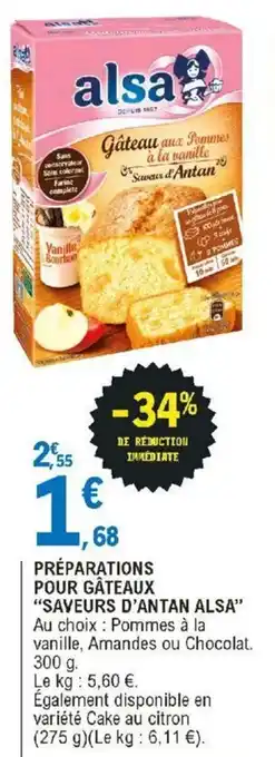 E.Leclerc Préparations pour gâteaux offre