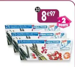 Maximo Lot de 3 x 25 sacs congélation petit modèle à zip embal'froid offre