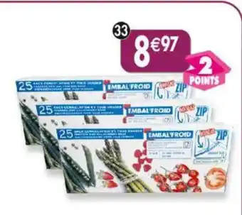 Maximo Lot de 3 x 25 sacs congélation petit modèle à zip embal'froid offre