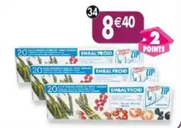 Maximo Lot de 3 x 20 sacs congélation moyen modèle à zip embal'froid offre