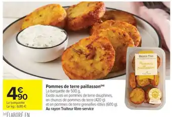 Carrefour Market Pommes de terre paillasson offre