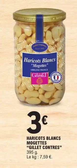 HARICOTS BLANCS MOGETTES GILLET CONTRES