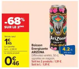 Carrefour Market Boisson Energisante ARIZONA offre