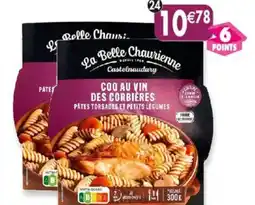 Maximo Lot de 2 barquettes de coq. au vin des corbières pâtes torsades et petits légumes la belle chaurienne offre