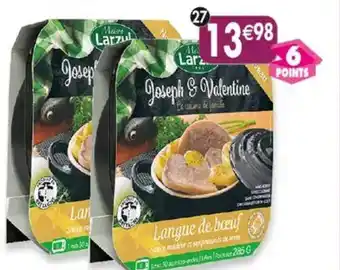 Maximo Lot de 2 barquettes de langue de boeuf sauce madère et ses pommes de terre maison larzul offre