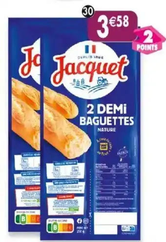 Maximo Lot de 2 x2 demi-baguettes jacquet offre
