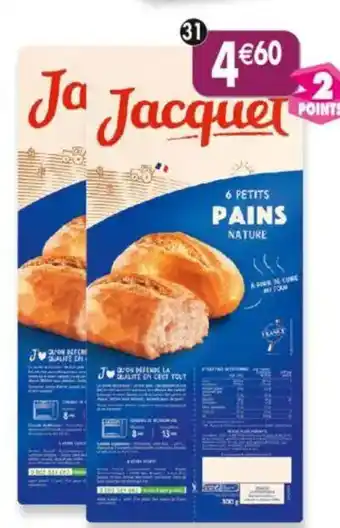 Maximo Lot de 2 x 6 petits pains nature petite fournée jacquet offre