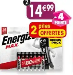 Maximo 12 piles alcalines Max AAA. LR3 energizer offre