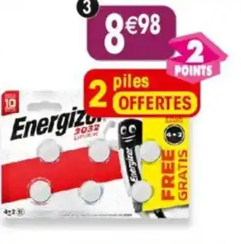 Maximo 4 piles bouton Lithium CR2032 Energizer offre