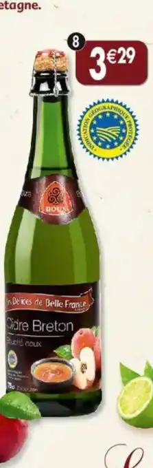 Maximo Cidre breton bouché doux 2°igp les délices de belle france offre
