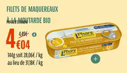 La Vie Claire Filets de maquereaux a la moutarde bio offre