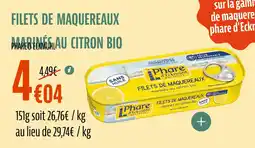 La Vie Claire Filets de maquereaux marinés au citron bio offre