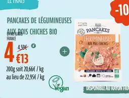 La Vie Claire Pancakes de légumineuses aux pois chiches bio offre