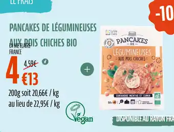 La Vie Claire Pancakes de légumineuses aux pois chiches bio offre