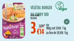 La Vie Claire Végétal burger au curry bio offre