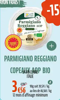 La Vie Claire Parmigiano reggiano copeaux aop bio offre