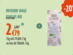 La Vie Claire Infusion sauge feuilles bio offre