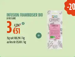 La Vie Claire Infusion framboisier bio offre