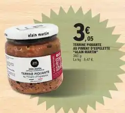E.Leclerc TERRINE PIQUANTE AU PIMENT D’ESPELETTE “ALAIN MARTIN” offre