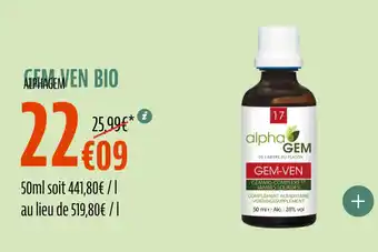 La Vie Claire Gem ven bio offre