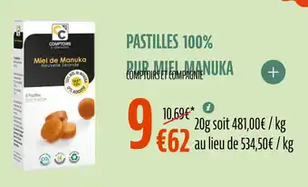 La Vie Claire Pastilles 100% pur miel manuka offre