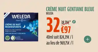 La Vie Claire Crème nuit gentiane bleue offre