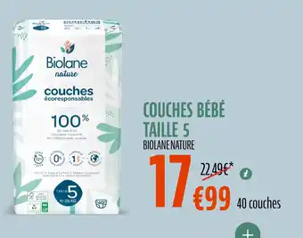 La Vie Claire Couches bébé taille 5 offre