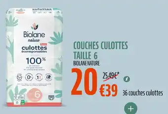 La Vie Claire Couches culottes taille 6 offre