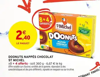 Intermarché Contact ST MICHEL Doonuts nappés chocolat offre