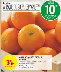 Intermarché Contact Orange à jus et/ou à dessert offre