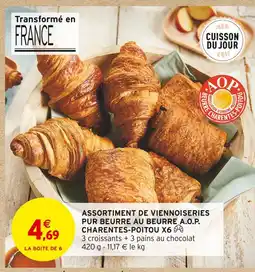 Intermarché Contact Assortiment de viennoiseries pur beurre au beurre a.O.P offre
