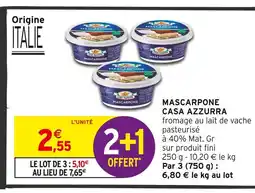 Intermarché Contact CASA AZZURRA Mascarpone offre