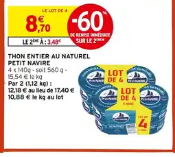 Intermarché Contact PETIT NAVIRE Thon entier au naturel offre