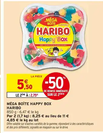 Intermarché Contact HARIBO Méga Boîte Happy Box offre