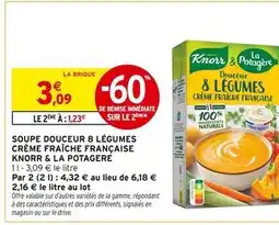 Intermarché Contact Knorr & La Potagère Soupe Douceur 8 Légumes Crème Fraîche Française offre
