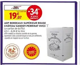 Intermarché Contact Château Gandoy-Perrinat AOP Bordeaux Supérieur Rouge HVE3 offre