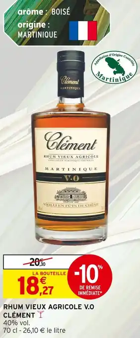 Intermarché Contact CLÉMENT Rhum Vieux Agricole V.O offre