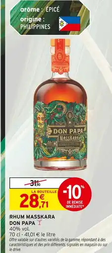 Intermarché Contact Don Papa Rhum Masskara offre