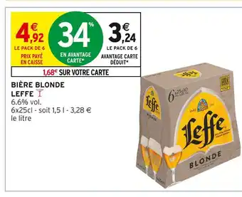 Intermarché Contact LEFFE Bière Blonde offre