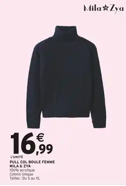 Intermarché Hyper MILA & ZYA Pull col boule femme offre