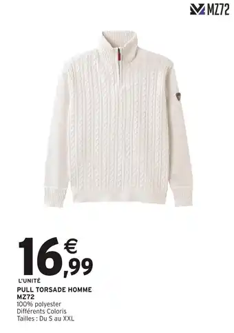Intermarché Hyper MZ72 Pull torsade homme offre