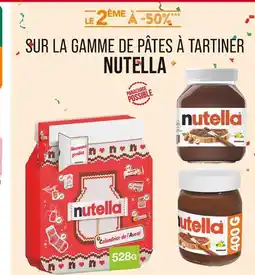 Match NUTELLA Le 2ème à -50% sur la gamme de pâtes à tartiner nutella offre