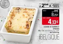 Match Lasagne au saumon et épinards offre