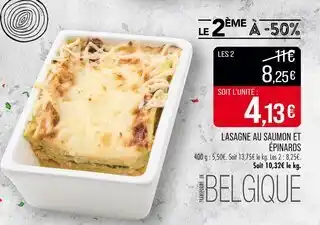 Match Lasagne au saumon et épinards offre