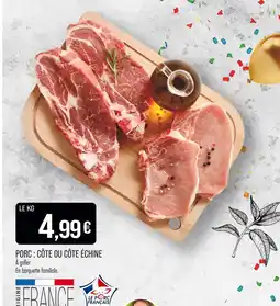 Match Porc : côte ou côte échine offre